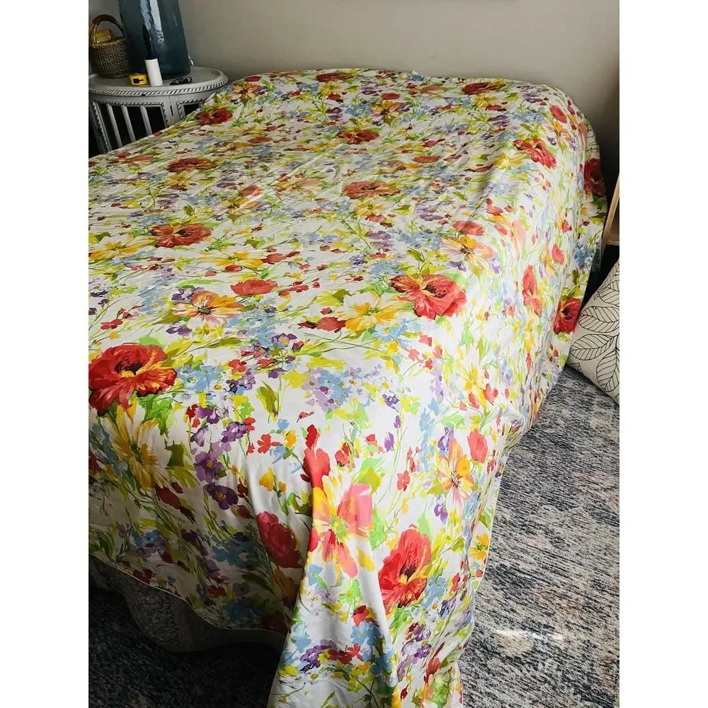 Rare Ralph Lauren Watch Hill Floral King Duvet Cover French Country Red Yellow